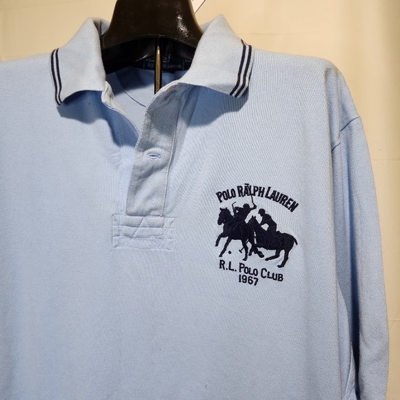 Ralph Lauren Men's Blue Polo Shirt RL Two Horses - Picture 8 of 10